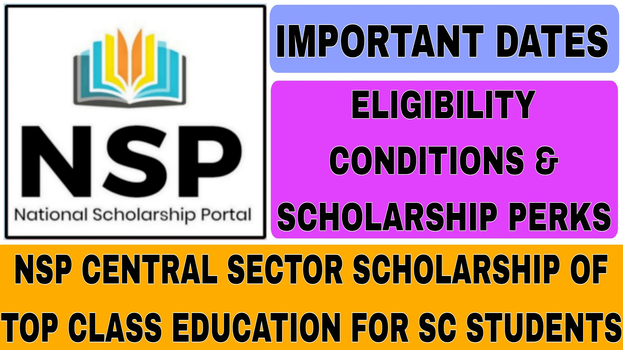 NSP Central Scholarship Top Class Education SC Students